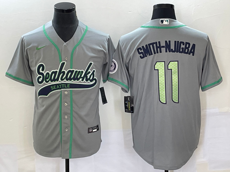 Men's Seattle Seahawks Jaxon Smith-Njigba #11 Gray Jersey Joint Edition